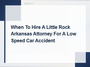 Do You Need a Lawyer After a Low-Speed Car Accident